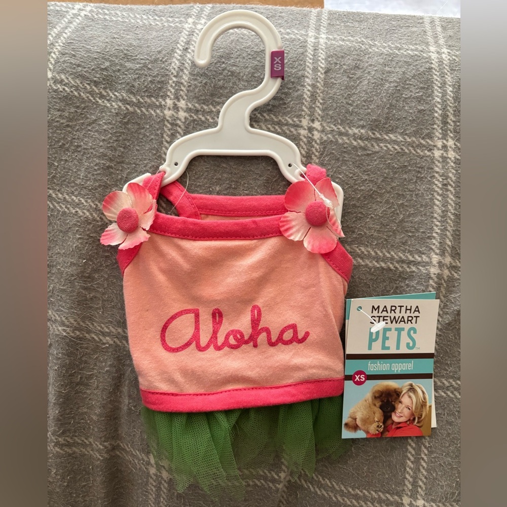 Martha Stewart Pink and Green Aloha Dog Dress